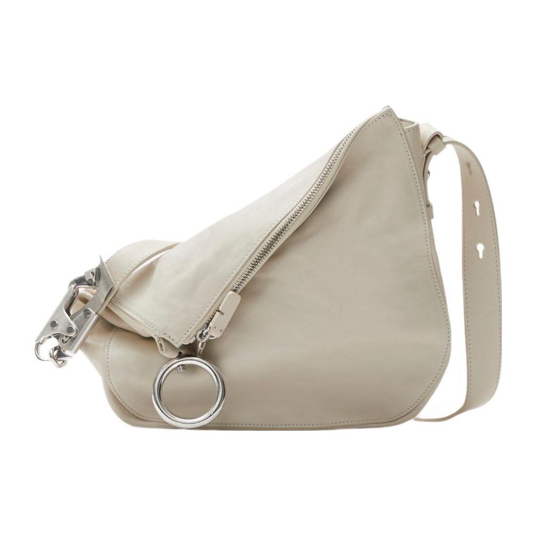 

Burberry Adjustable Shoulder Strap Zipper Closure Calfskin Handbag Women Handbags Gray White 80816761 Basic Set (Bag+Dust Bag)