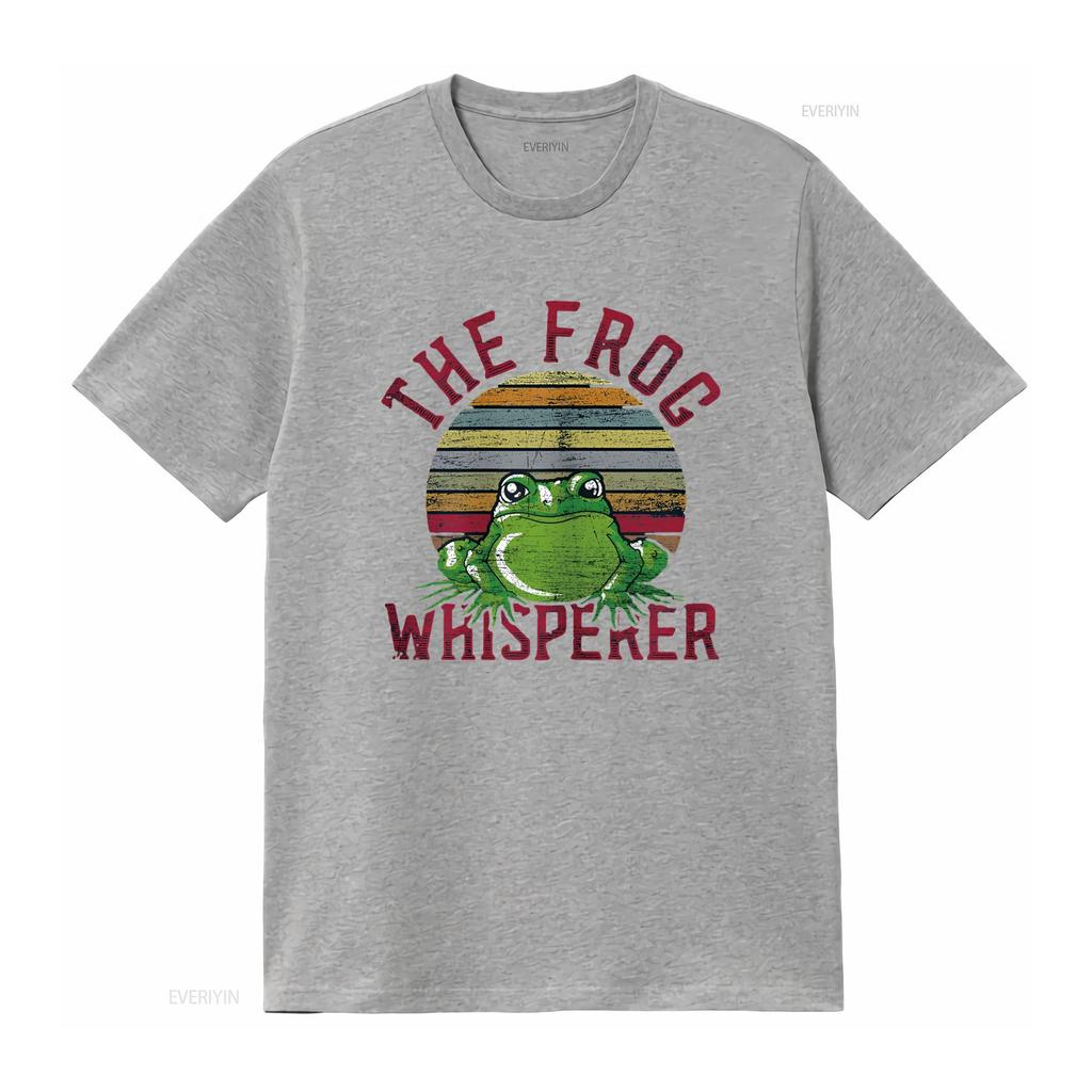 The Frog Whisperer T Shirt Vintage Washed Comfortable Homme Top For Everyday Wear Slightly Graphic Stretched Versatile Fashion