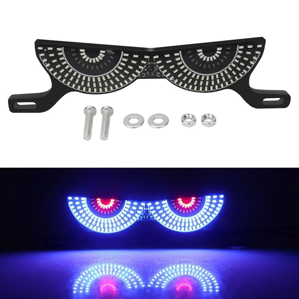 1 Set Motorcycle License Plate Light Cat's Eye LED License Plate Light Tail Decorative Lamp Strobe Light Reversing Signal Light