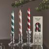 3PC/Box Spiral Stripe Dinner Banquet Candles Home Decor Soy Wax New Year Long Rod Candles Christmas 20cm