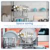2Pcs Stainless Steel Kitchen Cutlery Hanging Basket Quick Drying Compartmental Utensil Drainage Rack Rustproof Kitchen Supplies