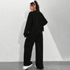 Women's 2 Piece Outfits Fall Casual Zip Up Tracksuit Long Sleeve Sweatshirt And Wide Leg Sweatpant Lounge Set