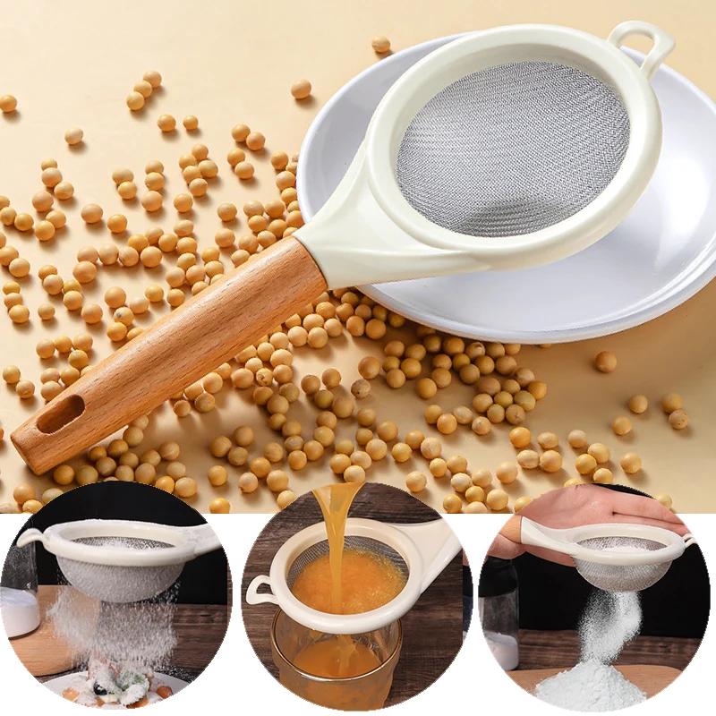 Food Grade Stainless Steel Multi-function Flour Sieve Filter Screen Soybean Milk Residue Separation Household Baking Kitchenware