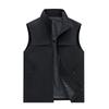 Spring Summer Fashion Casual Stand Collar Vest Men Solid Color Sleeveless Jacket Fishing Hiking Vest Male Lightweight Waistcoat