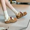 Bread Warm Shoes, Insole Height-increasing Shoes, Women's Retro Shoes, Cotton Shoes