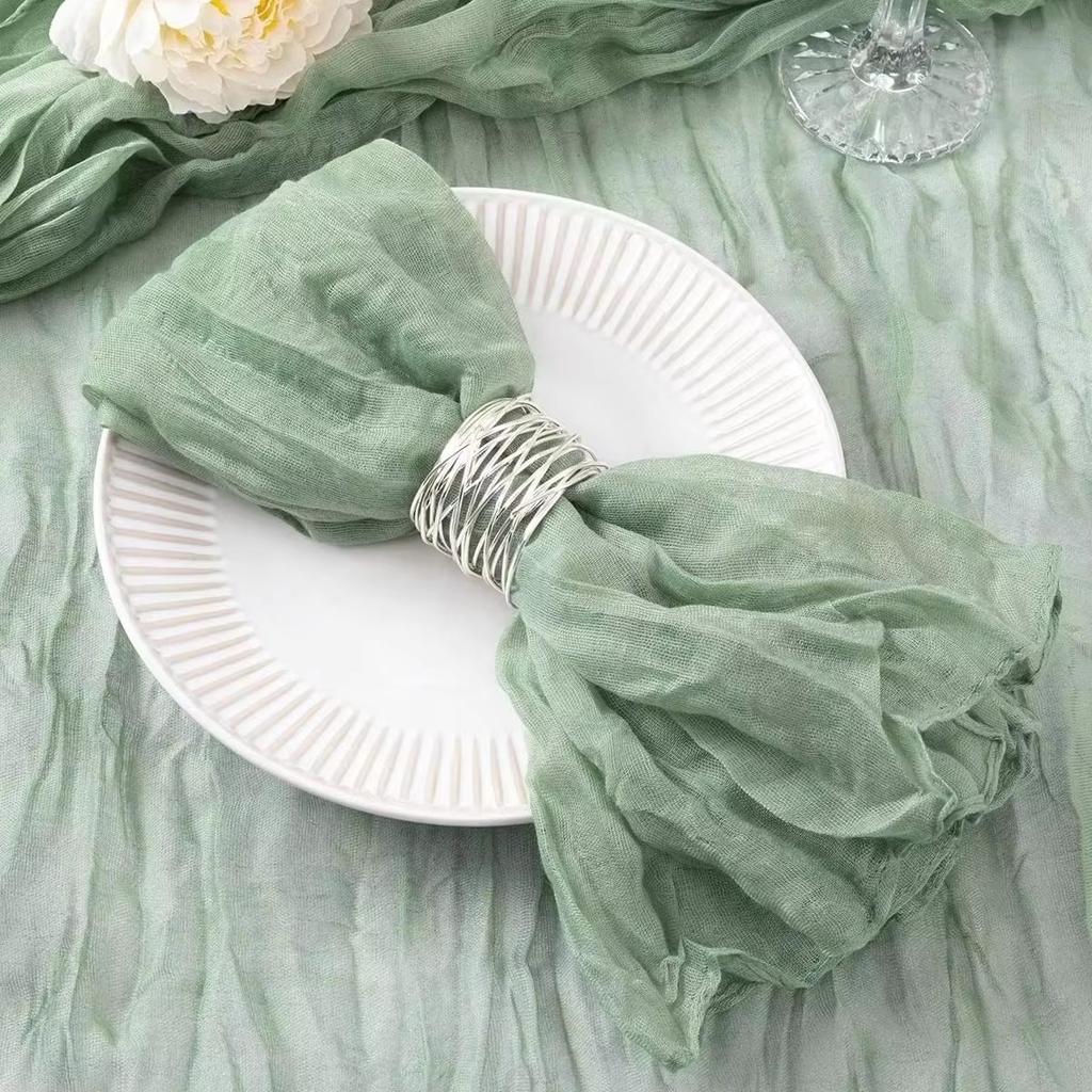 12 Stück Mull-Servietten 20x20 Zoll Weicher Käsetuch Falten Dinner-Servietten für Hochzeiten Party Empfang Jahrestag