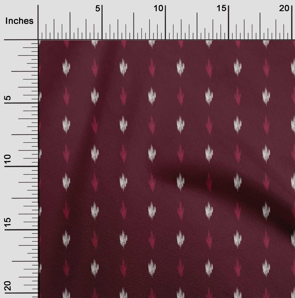oneOone Cotton Flex Dark Mustard Fabric Small Motif Ikat Sewing Craft Projects Fabric Prints By Yard 40 Inch