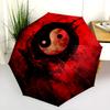 Yin-Yang Symbol  Pattern, Automatic Folding Umbrella, Portable and Foldable Design, 8 Ribs, a Christmas or Birthday Gift.