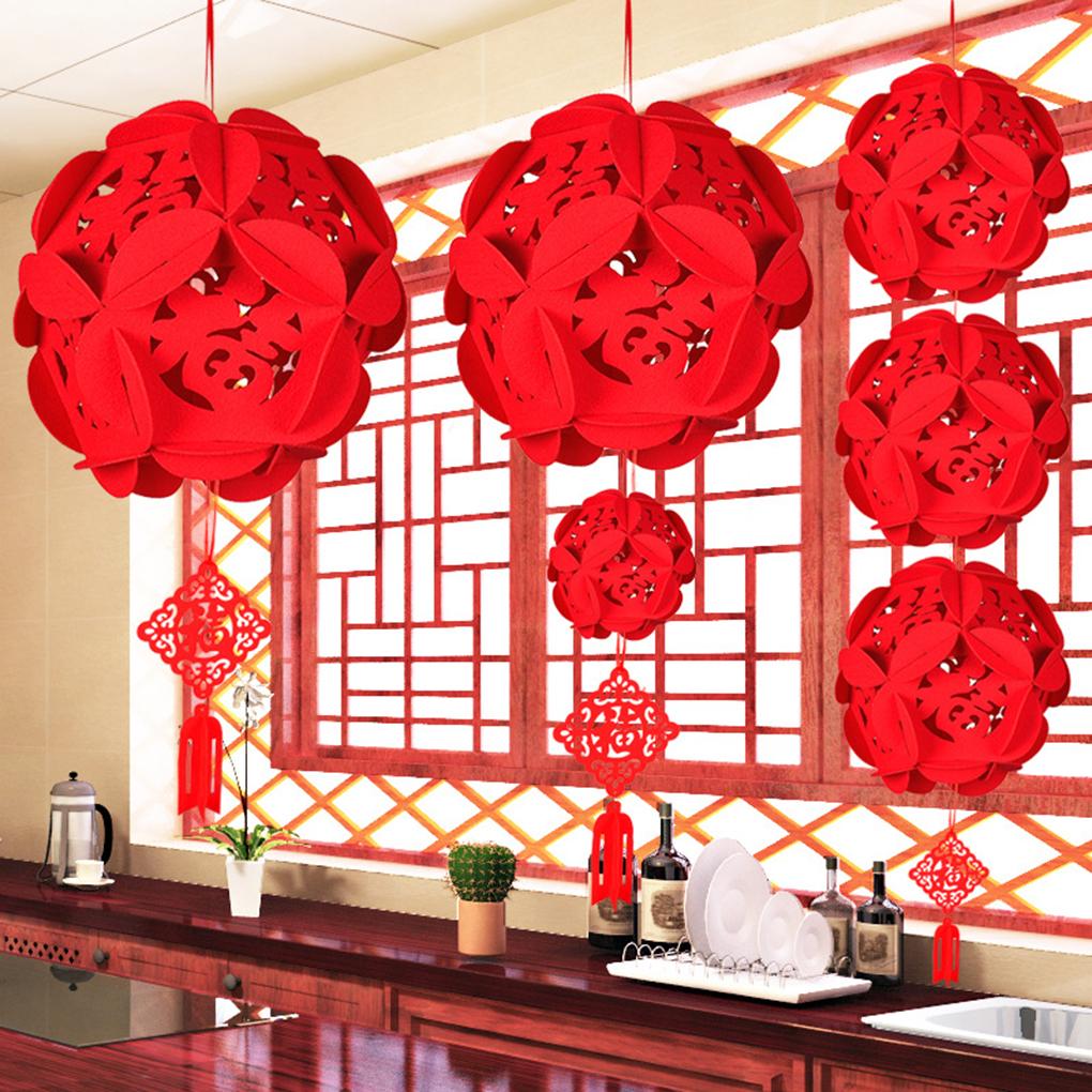Lantern Chinese New Year Decorations Home Clear Pattern Contours Easy To Assemble Safe And Reliable