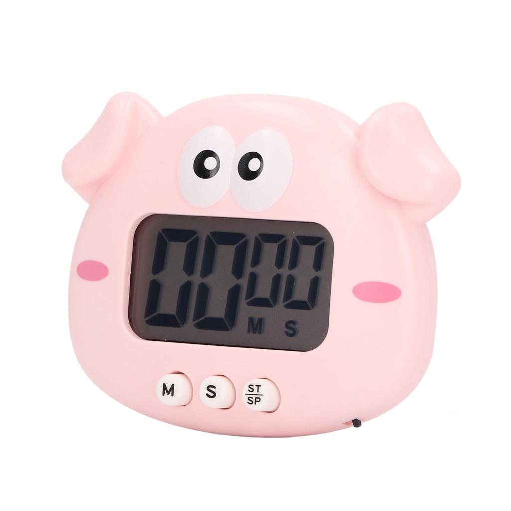 Cartoon Digital Timer ABS Portable Lightweight Simple To Use Cute Cartoon Timer for Kitchen Cooking
