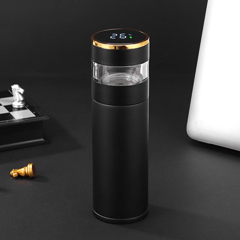 Tazza termica in acciaio inossidabile 316 con display intelligente della temperatura e infusore per tè – Regalo aziendale ideale