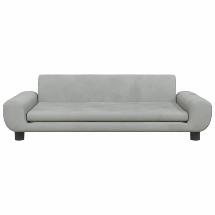 VidaXL Canapé pour enfants gris clair 100x54x33 cm velours, mini canapé, mini canapé-chaise, mini canapé pour enfants, 3196380