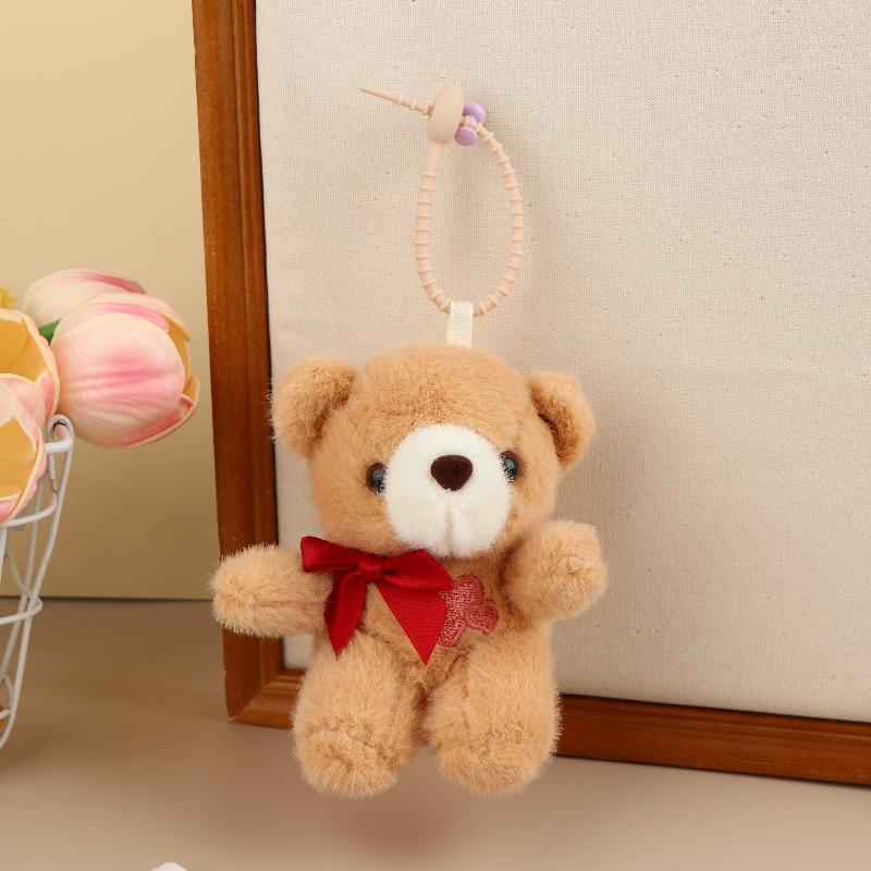 Cute Overalls Bear Bear Plush Pendant Couple Hanging Accessories Cartoon Bear Bag Charm Decor Gift
