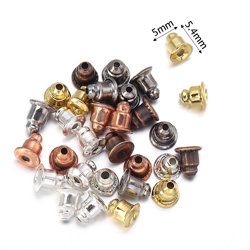 100pcs/Lot Rubber Ear Backs Stopper Earnuts Stud Earring Back Supplies For DIY Jewelry Findings Making Accessories Wholesale