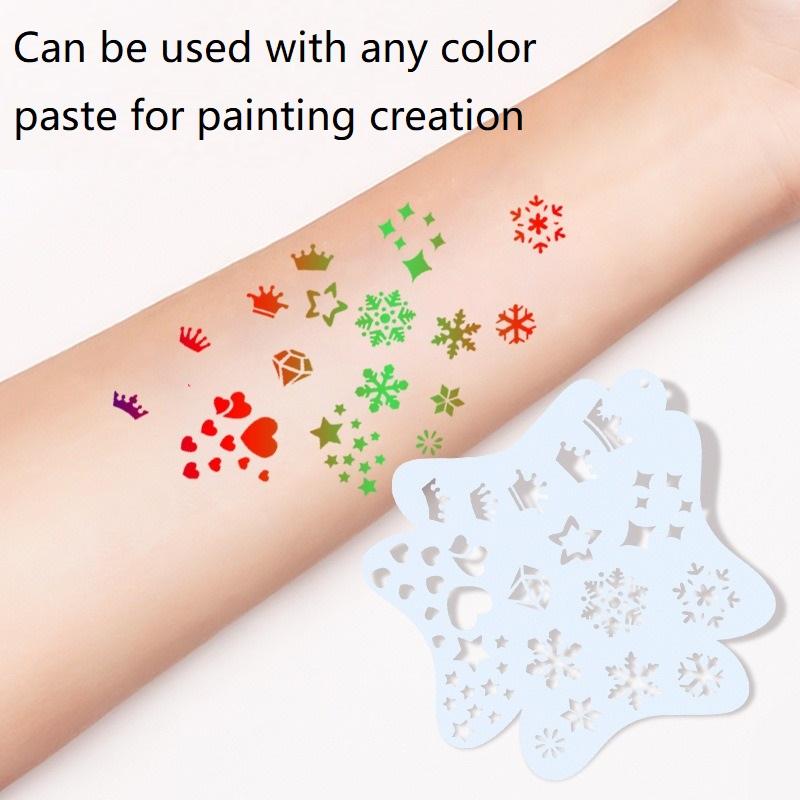 8PCS Face Painting Stencil Templates To Draw Children Stencils for Drawing Template Make-up Stencils for Facial Makeup WSMB01