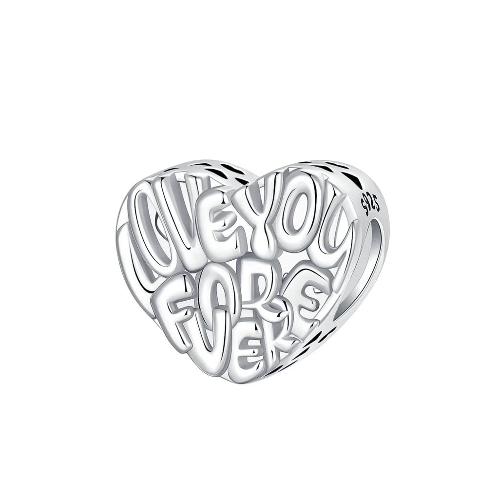 Copper Metal Pink Love Bow Four-leaf Clover Heart Charm Bead Components Rings Pendant Bead Components Compatible With Authentic Original Bracelet