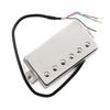 FLEOR Alnico5 Guitar Humbucker Pickup, 4-Wire Neck and Bridge Pickup Set, Chrome Fit, LP Style, Guitar Pickup Parts
