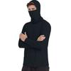 Long Sleeve Hooded Shirt with Built In Face Covering Lightweight Breathable Fabric for Outdoor Activities Men