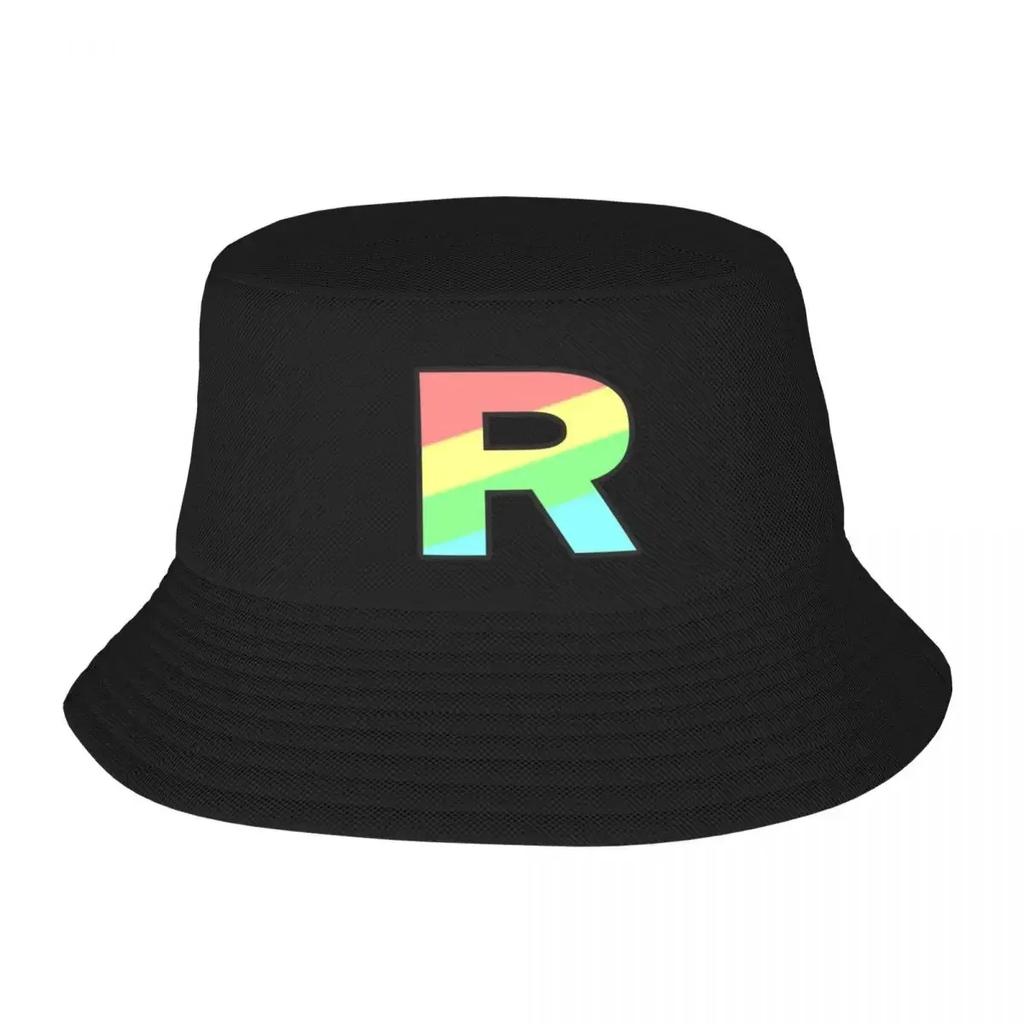 Team Rainbow Rocket Bucket Hats Panama For Unisex Women Bob Hats Fashion FisherUnisex Hats Summer Beach Fishing Caps