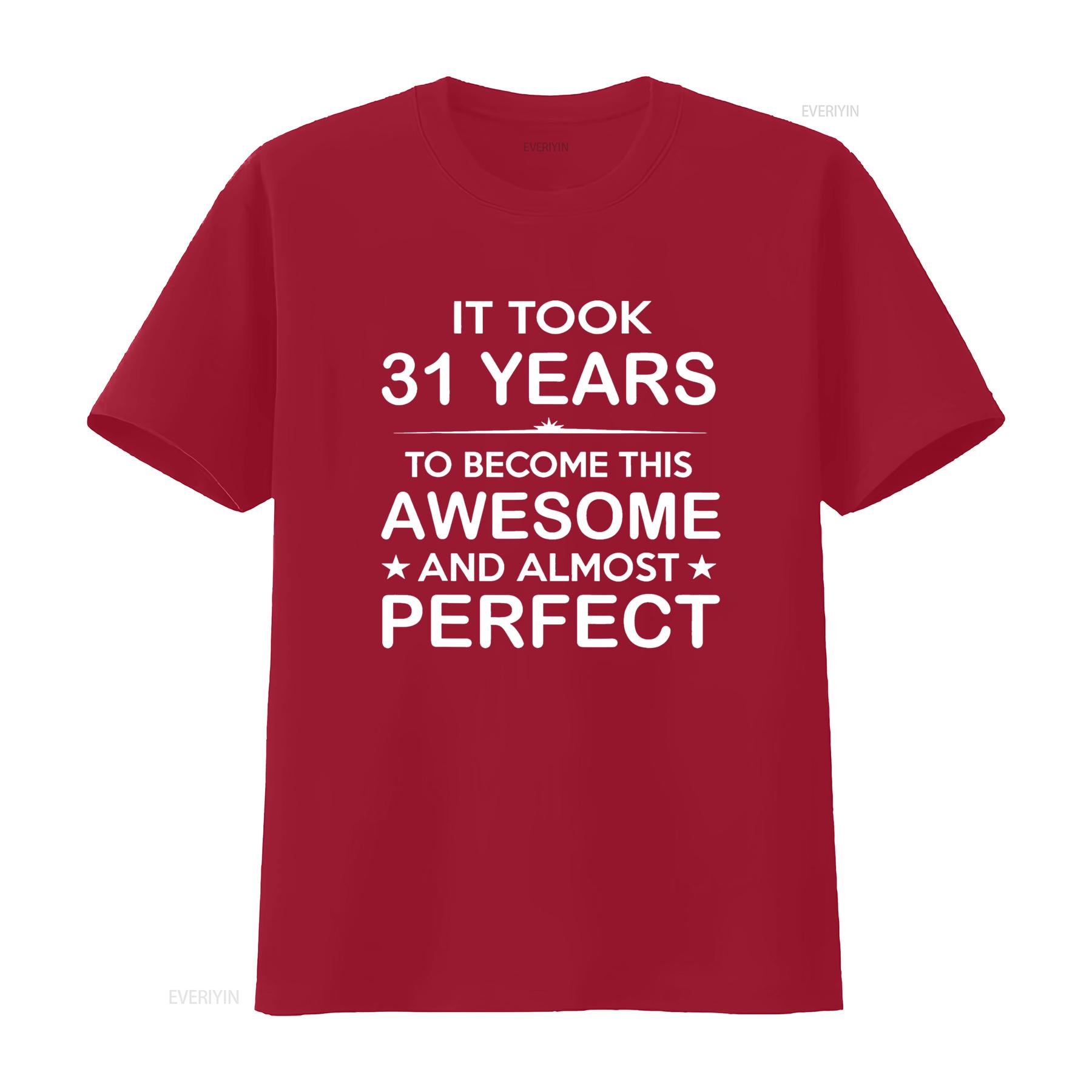 31 Year Old 31st Birthday Ideas for Him Dad T Shirt vintage Washed graphic Versatile Breathable Slightly Comfortable homme S