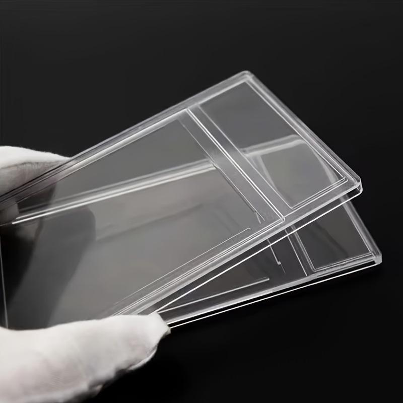 10/20/30pcs 35pt Standard Sport Card Trading Card Protective Boxes Acrylic Transparent Baseball Card Holders with Label Position