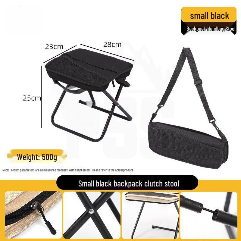 

Portable Outdoor Folding Stool with Crossbody Bag for Camping and Travel