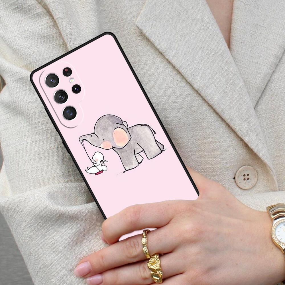 Cute elephant SOFT Cell Phone Case for Samsung Galaxy S26 Ultra S25 S24 S23 S22 S21 S20 Note10 Cover