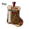 Christmas Money Holder for Cash Stocking Shaped Gift Ornament, Acrylic Hanging Festive Home Holiday Accessory Decor, Xmas Tree Tree, Party Supplies