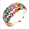 Helle Diamant-Haar-Accessoires aus Metall, Glas, Diamant, Tanzparty mit Diamant, Internet-Promi, Pailletten, breiter Haarreif, verbreiterter Haarreif