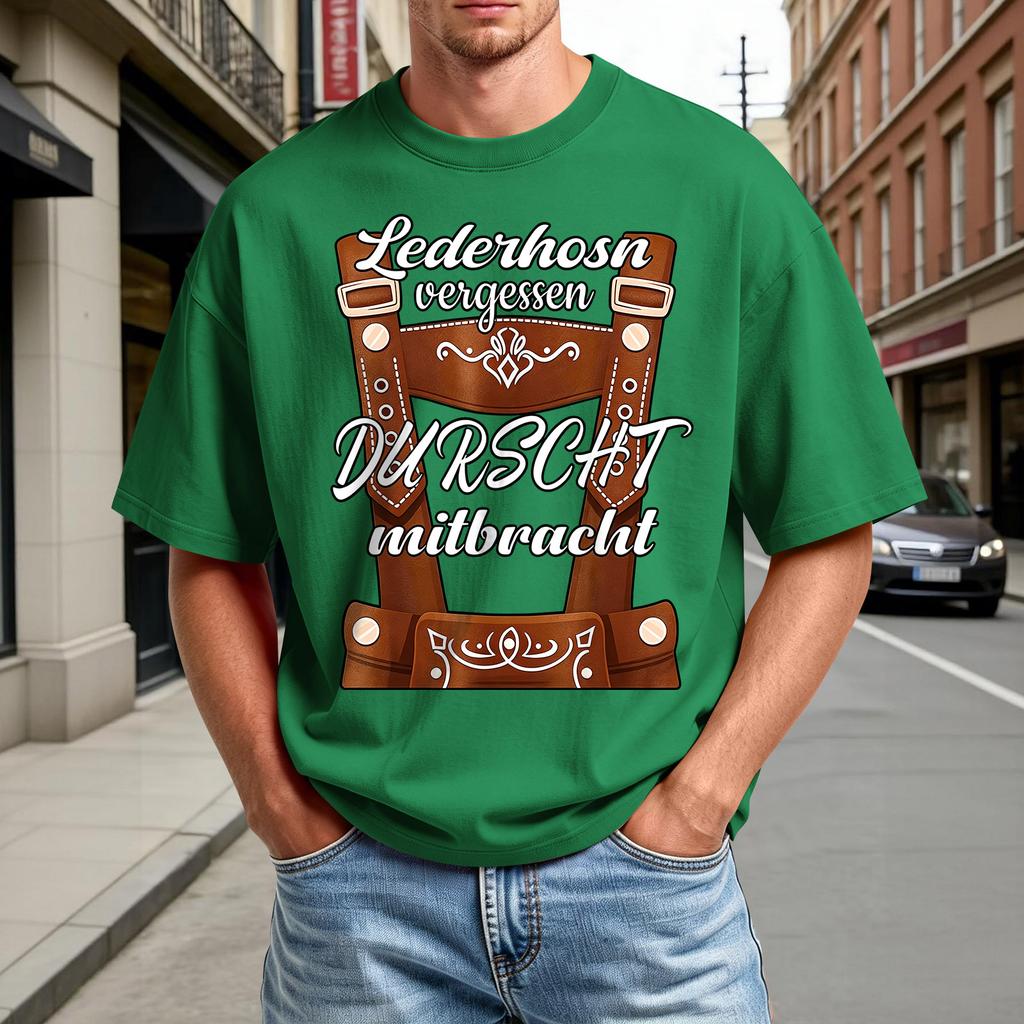 Men's Summer Round Neck Short Sleeve Shirt Oktoberfest Beer Festival Print Casual Comfortable Fit Lightweight Breathable Fabric Tee