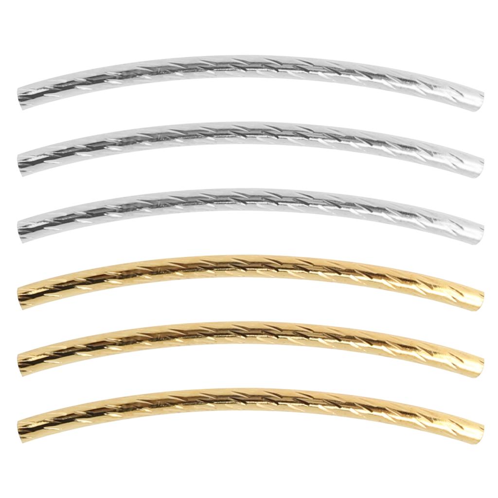 200 Stück gebogene Nudelrohr-Abstandsperlen, lang, schlank, gedreht, DIY-Schmuckherstellungszubehör