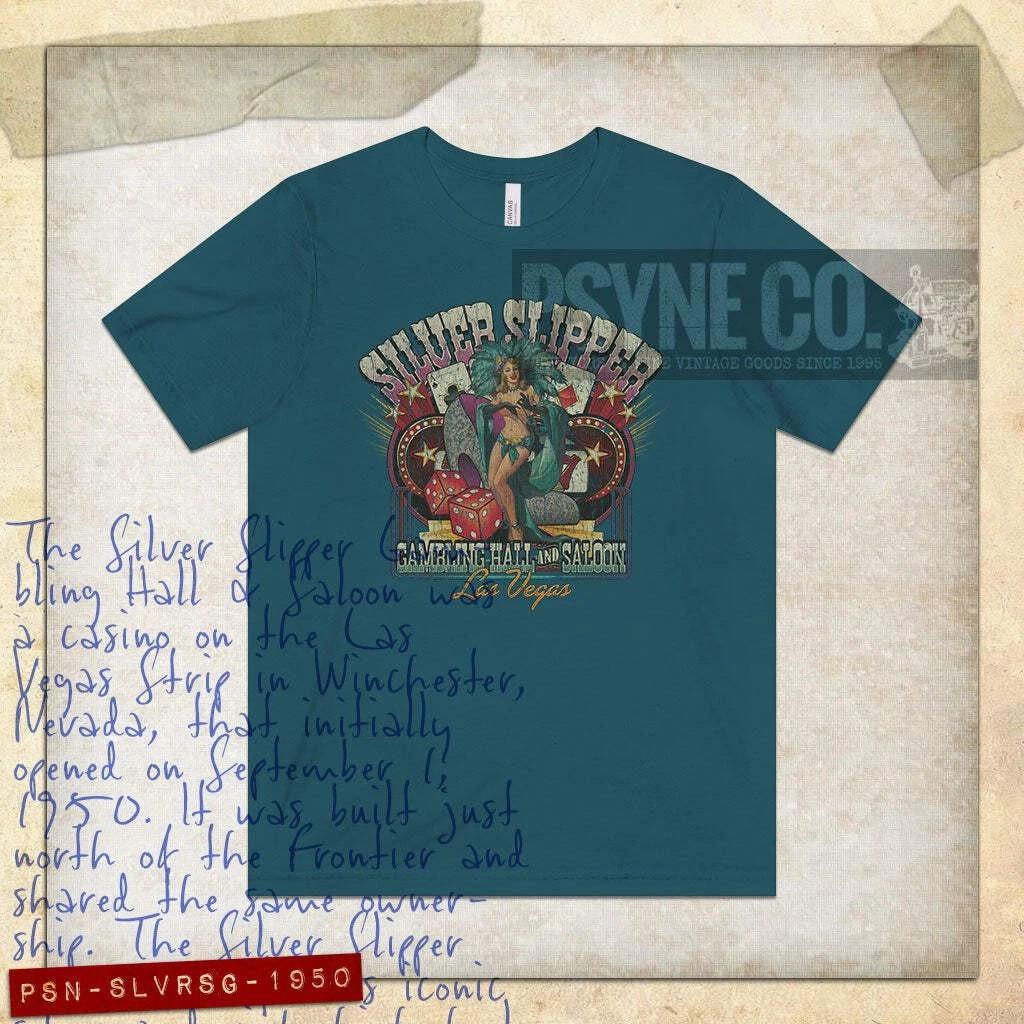 

Silver Slipper Gambling Hall & Saloon 1950 Vintage Men s T shirt 3XL