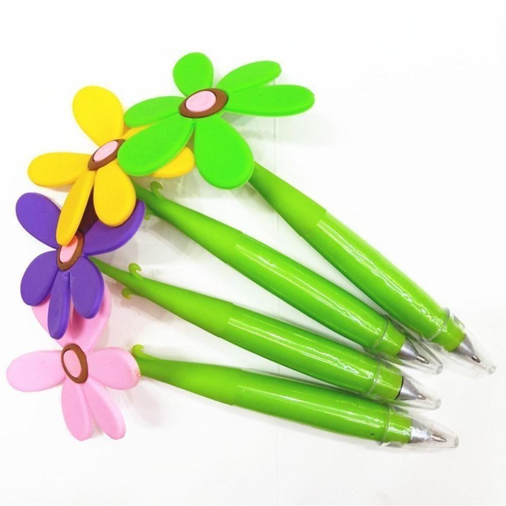 Cartoon Writing Signing Pen Soft rubber Sunflower Ballpoint Pen Sunflower Bonsai Ballpoint Pen