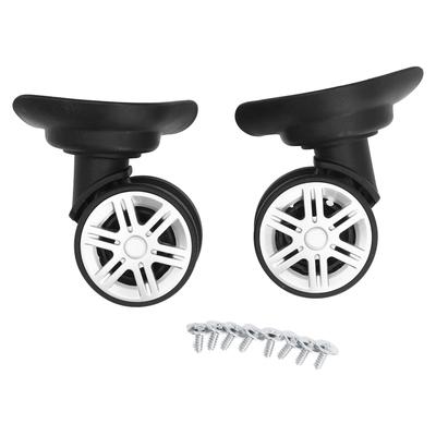 1 par de Rueda de Maleta Repuesto Negra 360 Grados Ruedas de Maletero Universal Rueda para Carrito Maleta