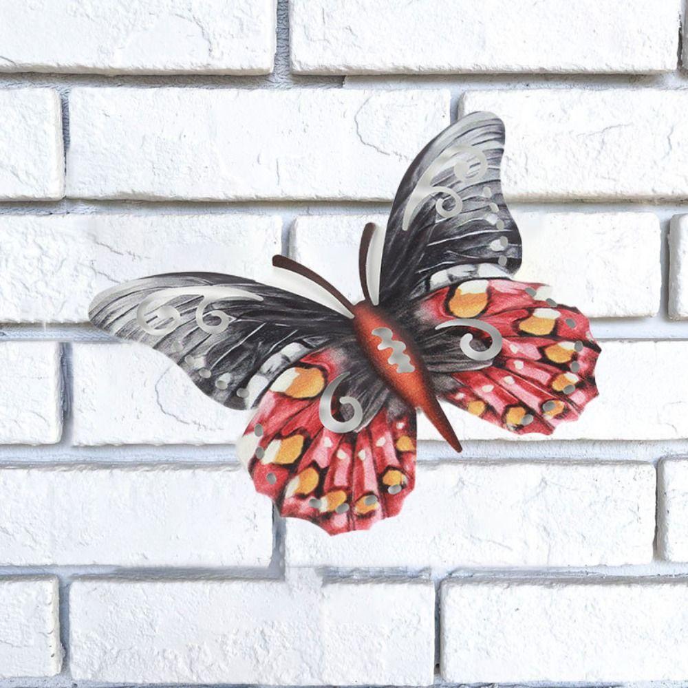 

Iron Art Metal Butterfly Настенный кулон Очаровательная бабочка Подвесные украшения для сада Style 2