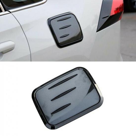 For Toyota RAV4 - Black + Carbon Fiber Fuel Gas Tank Cap Cover Trim Auto