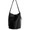 New shoulder bag women's large-capacity soft leather bucket bag women's high-end sense simple and fashionable portable cylinder bag women