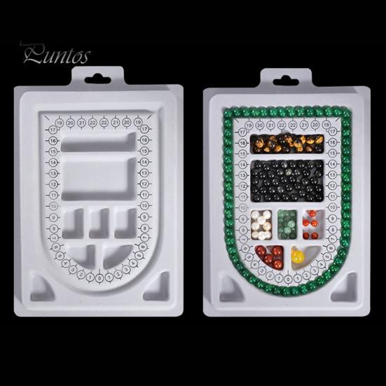 Non-slip Beading Board Bead Design DIY Jewelry Making Tray Flocked Organizer Tool for Necklace And Bracelet Beads Sorting Stringing Multi-groove