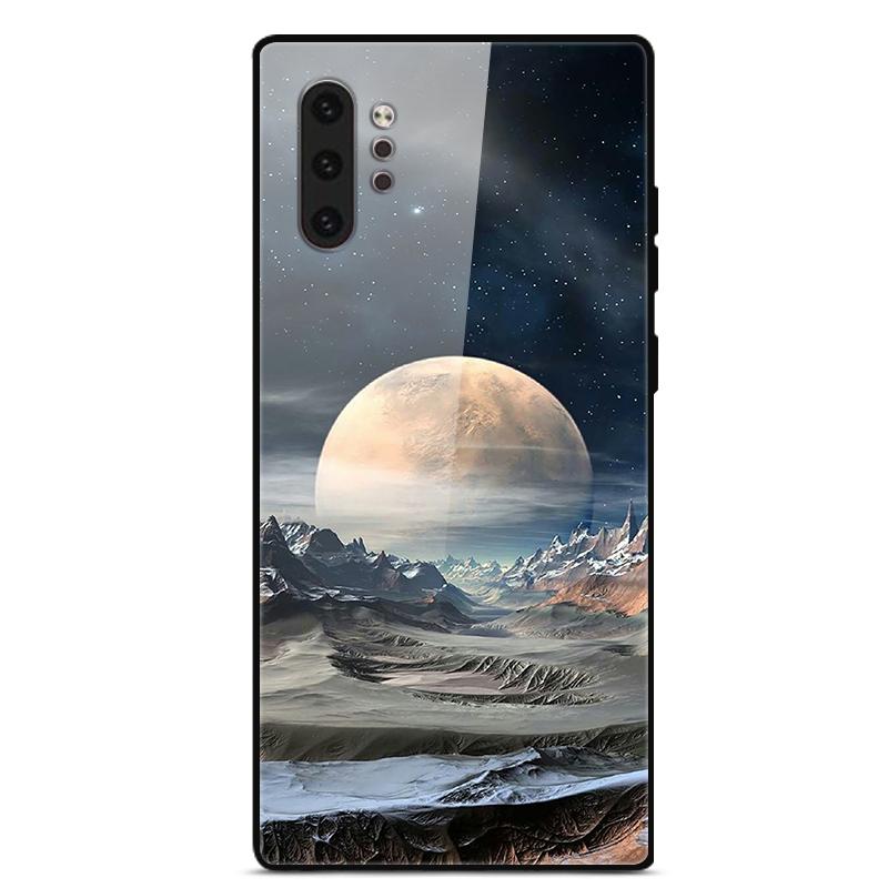 

Phone Case For Samsung Galaxy Note 10 Plus Coque Tempered Glass Hard Back Cover For Samsung Note 10 Case Note10+ Funda Bumper Note 10 Plus