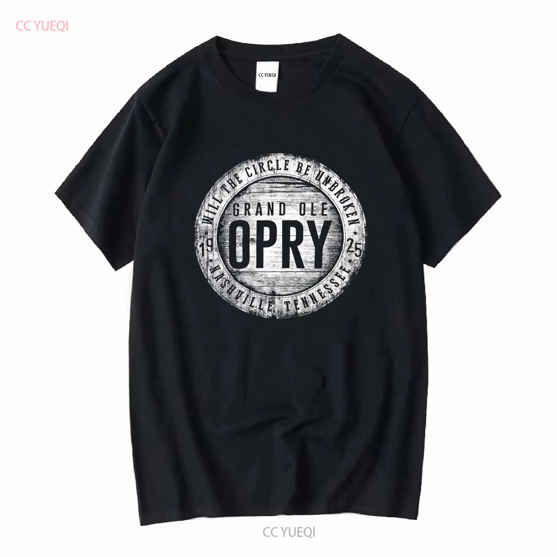 

Grand Ole Opry Nashville Black Cotton Blend T Shirt Men s XL long or short sleeves vintage Washed streetwear homme Breathable 4XL