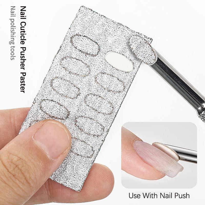 50Pcs 100/240 Nail Cuticle Pusher Self-Adhesive Sand Flake Trimming Nails Pre Polishing Manicure Treatment Tool