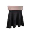 Gray High-Waist Elastic A-line Pleated Knit Skirt for Women - Slimming, Versatile, Short Skirt for Spring and Autumn.