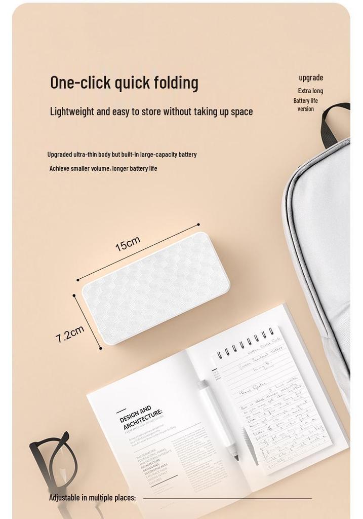 Rechargeable LED Desk Lamp: Dual-Use Eye Protection for Reading & Writing, Multifunctional Night Light for Dorm or Bedroom.
