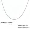 Ultra Fine Snake Chain 0.9 1.2 1.5 2mm DIY Jewelry Making Supplies Versatile Clavicle Necklace Pure Metal Link Chain