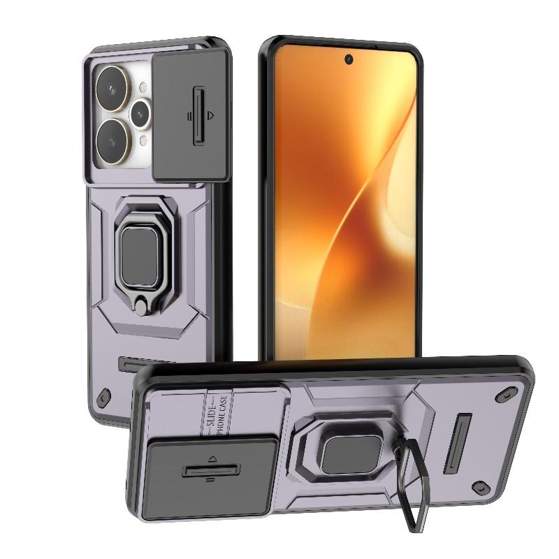 

For Realme 15 Pro 5G Slide Camera Lens Protection Ring Holder Cover for Realme15 15pro Shockproof Armor Stand Case for realme 15pro