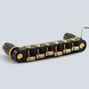Guyker Tune O Matic Roller Steg Gitarrenbrücke Schwarz Gold Farbe Für Lp Sg Gitarren