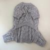 Knitted Pet Sweater Small To Medium Dogs Winter Warm Four-Legged Coat With Hat - Red White Blue Pink Gray