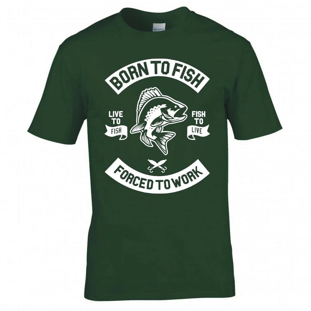 Funny Born To Fish Forced To Work Tshirt