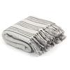 vidaXL Cotton Striped Throw 160x210 Cm Grey and White