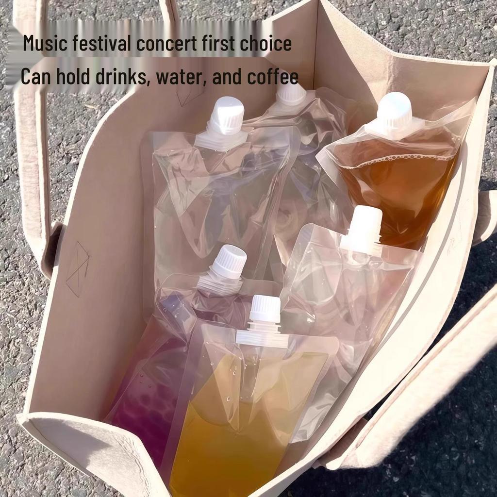 Przenośny miękki worek na wodę na festiwal muzyczny - spożywczy, duża pojemność, ustnik easy-flow do picia